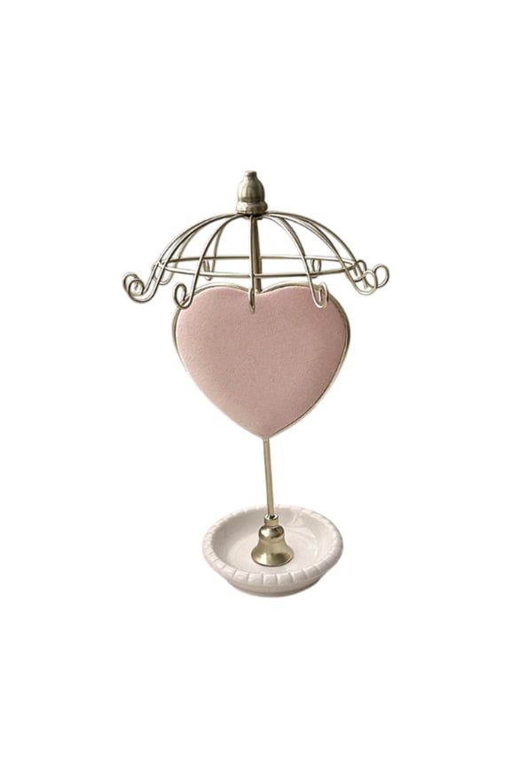 Necklace Holder Rotating Simple Jewelry Stand for Pendants Anklets Bracelets pink