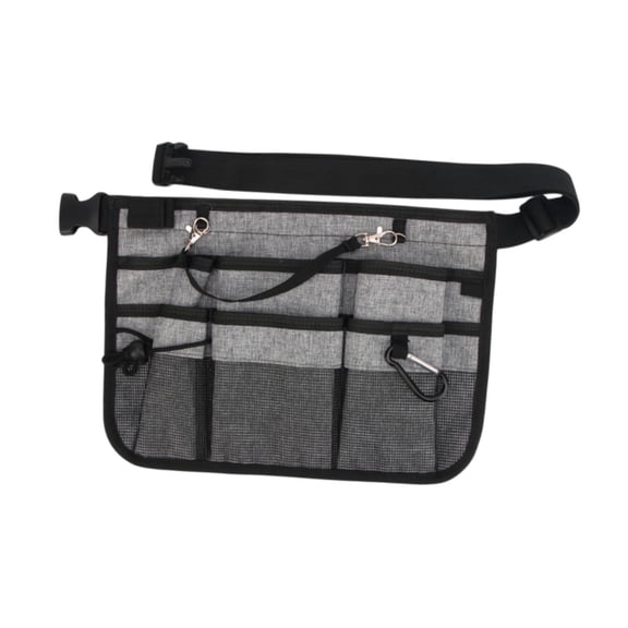 EHJRE Nursing Bag Multi Compartment Nurse Waist Organiser Belt Garden Tool Pouch Nurse Gray