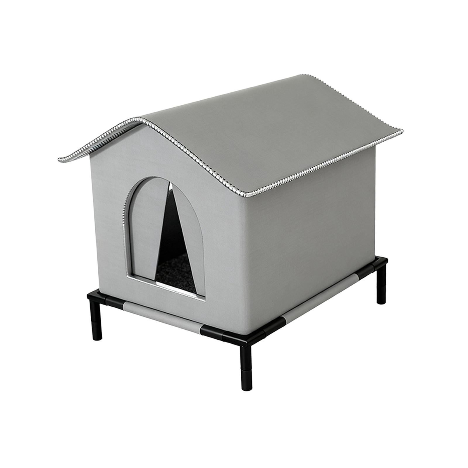 EHJRE Outdoor Cat House Feral Shelter Kitty Tent Windproof Weatherproof Portable Insulated Enclosure Pet House for Stray Cats Suitable for Porch Garden Barn Community L