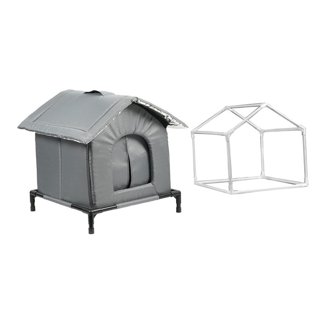 EHJRE Outdoor Cat House Insulated Shelter Waterproof Portable Pet Tent Windproof Enclosure Suitable for Stray Cats Community Barn Porch Garage Garden XL