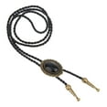 thumbnail image 1 of EHJRE Oval Gemstone Bolo Bola Tie Rodeo Cowboy PU Leather Necktie Antique Bronze, 1 of 7