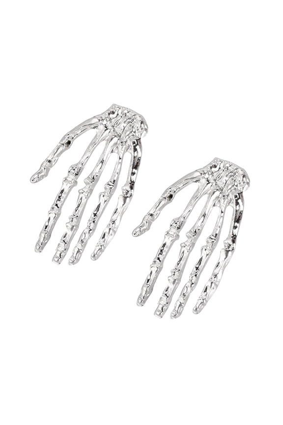 Pair Hell Hand Earring Ear Stud Gothic Emo Jewelry