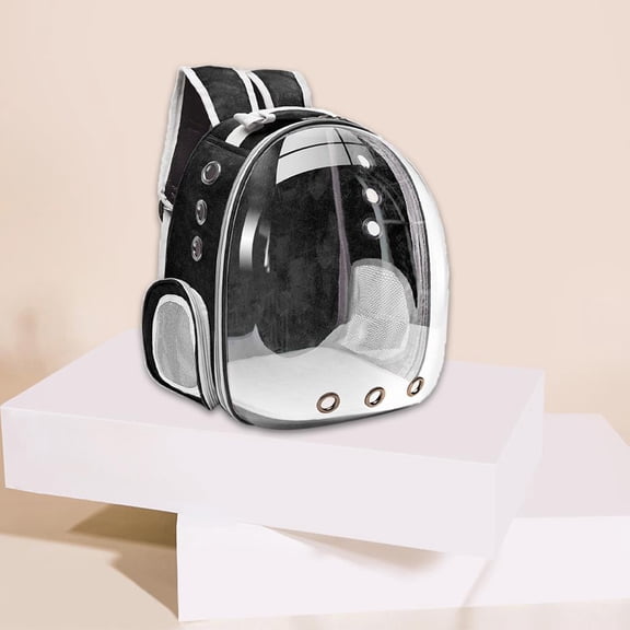 EHJRE Pet Backpack Carrier for Dogs And Cats Bunny Carry Bag with Ventilated, Zipper Carry Bag with Removable Mat for Reisen Im Freien Hiking , Black, 33x27x44cm