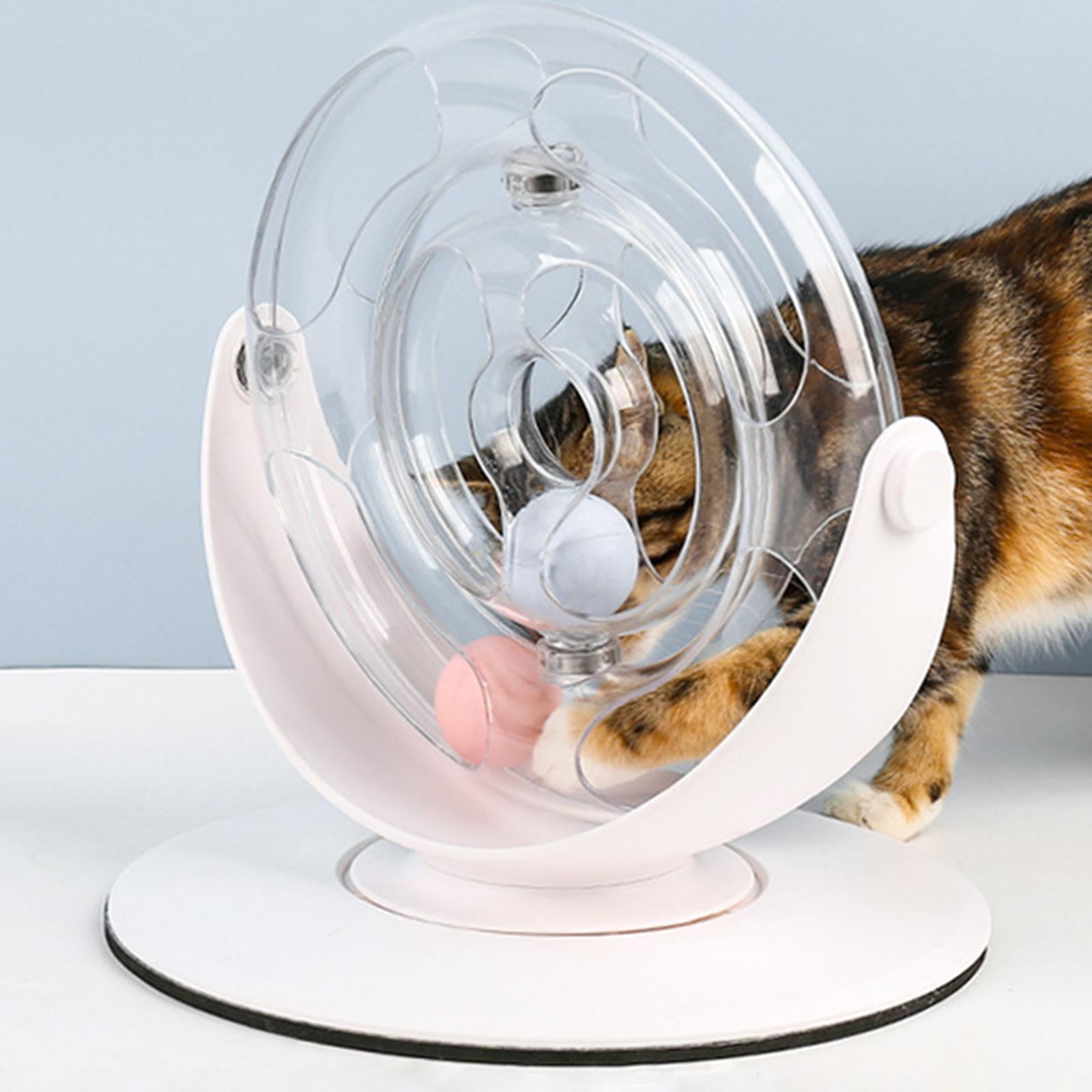 EHJRE Pet Cats Turntable Ball Puzzle Interactive Toy, for Kitten Training Amusement, Rotating Cat Toys Supplies, Exerciser Game Toy for Indoor Cats