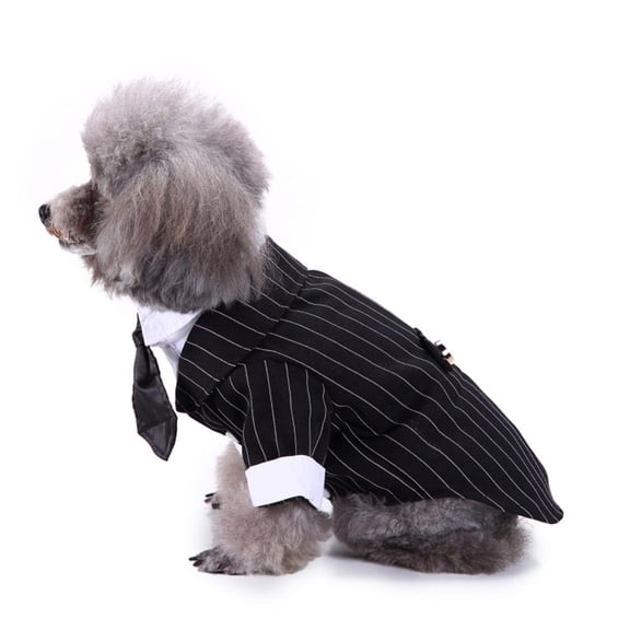 EHJRE Pet Dog Clothes Cat Prince Wedding Suit Cute Gentleman Chihuahua Tuxedo Bow Tie Puppy Coat Supplies S type 2