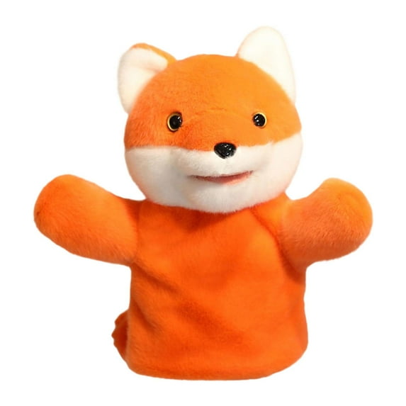 EHJRE Plush Animal Hand Puppet Soft Role Play Realistic Jokes Storytelling Puppets fox