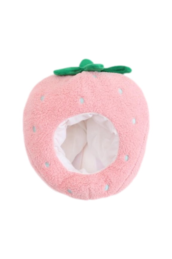 Plush Headgear Comfortable Strawberry Hat for Carnival Festival Role Playing