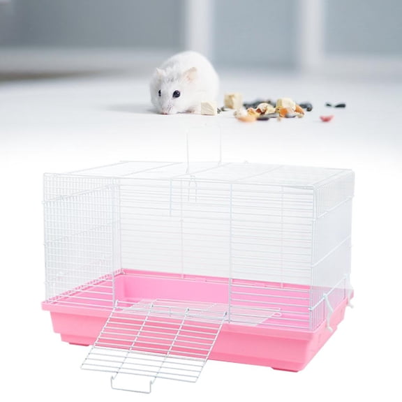 EHJRE Portable Hamster Cage Habitat with Handle Bed Nest House Travel Cage for Rabbit, Guinea Pig, Gerbil Rats, Squirrel, Mice, Small Animal