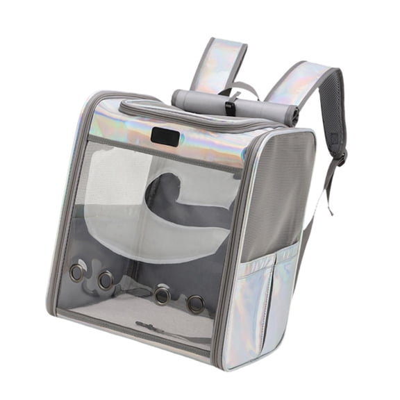 EHJRE Portable Pet Cat Carrier Backpack Dog Travel Bag with Shoulder Strap Transparent Window Tote Carrying Bag for Camping Travel , Colorful