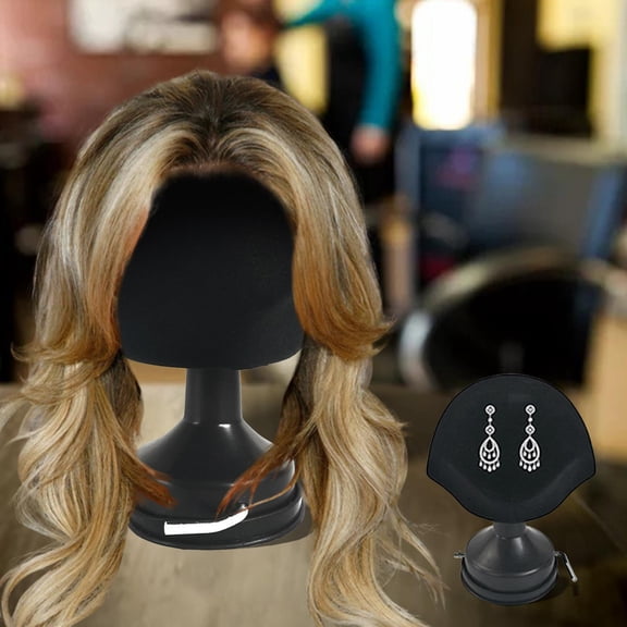 EHJRE Portable Wig Sucker Practical Durable Stable Hat Headform Stands for Travel Styling Necklaces Hat Display Toupee Tool