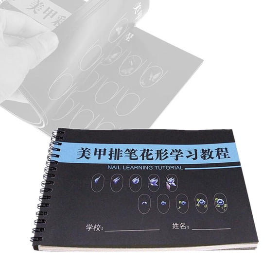 EHJRE Practice Template Learning Paper Book/ Nails sticker Accessoires Drawing/ Lines/ Training Cards Manicure Tool for Beginner - Painting