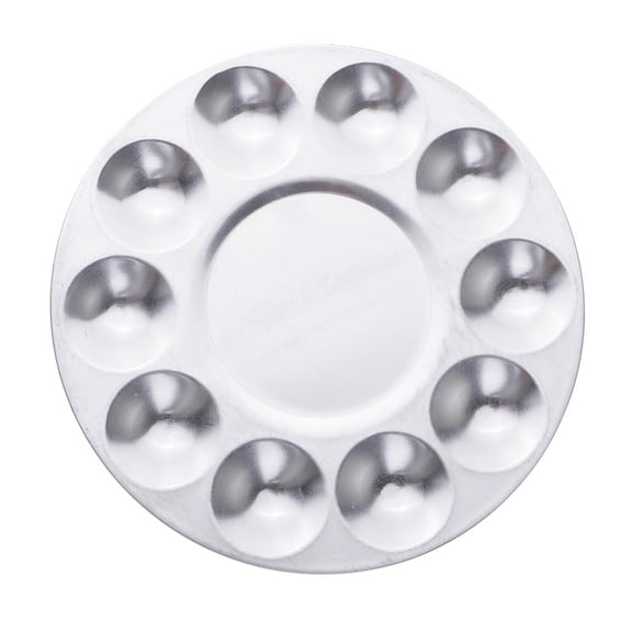 EHJRE Professional Round Aluminium Paint Platte Tray Acrylic, Oil, , Make Up ,