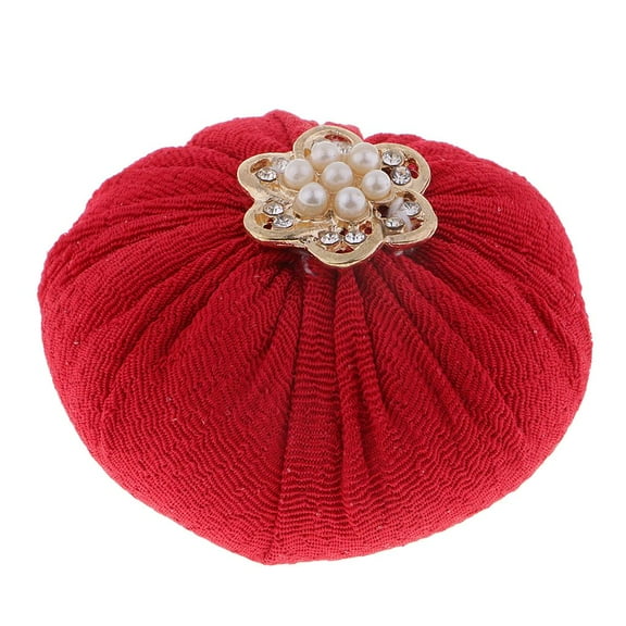 EHJRE Rhinestone Pincushion Cross Stitch Sewing Pin Storage Holder Cushion - Red