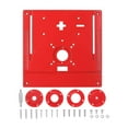 thumbnail image 1 of EHJRE Router Table Insert Plate Aluminum 9.6x9.4 Inch with 4 Rings and Screws Red, 1 of 9