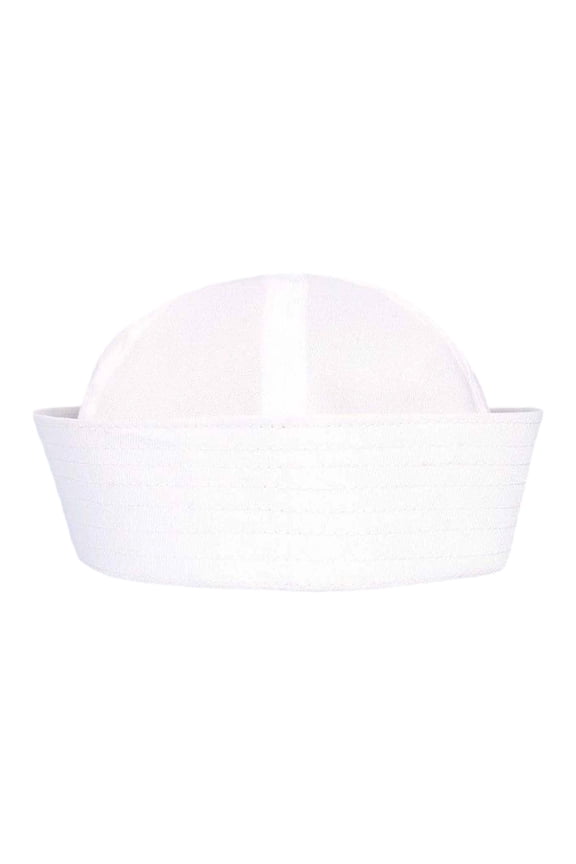 Sailor Hat Fashionable Versatile Sailor Cap for Performance Masquerade Party White