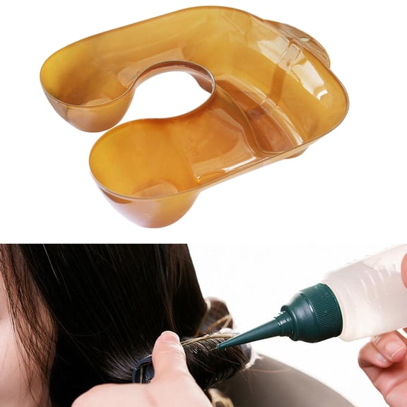 EHJRE Salon Hairdressing Neck Tray PVC Perms Container Hair Tray Hair Styling Shoulder Support Hairdressing Tool Soft Comfortable Prevents Liquid Drips Suit , Brown