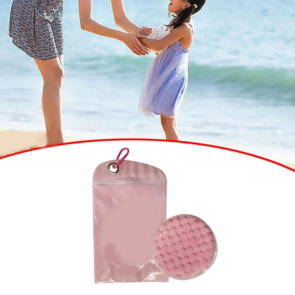 EHJRE Sand Removal Bag Sand Remover Soft Skin Friendly Practical Beach Sand Cleaner with Clip for Recreation Pink