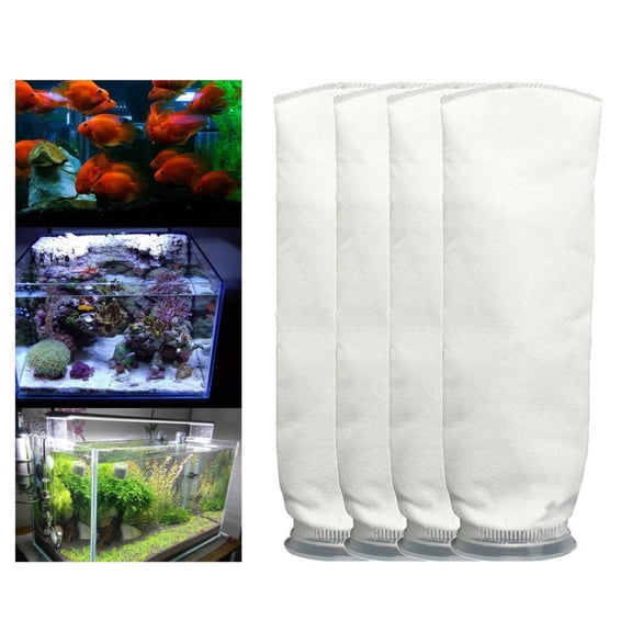 EHJRE Set Of 4 Sock Filters 200um Aquarium Filter Bags Holder Replacement High Quality 4pcs
