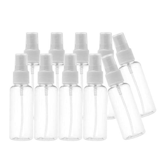 EHJRE Set of 10pcs Empty Travel Flasks, Clear Plastic Empty Travel Bottle - Clear, 50ml