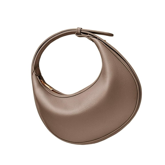 EHJRE Shoulder Bag for Women Dumpling Bag Half for Dark Brown