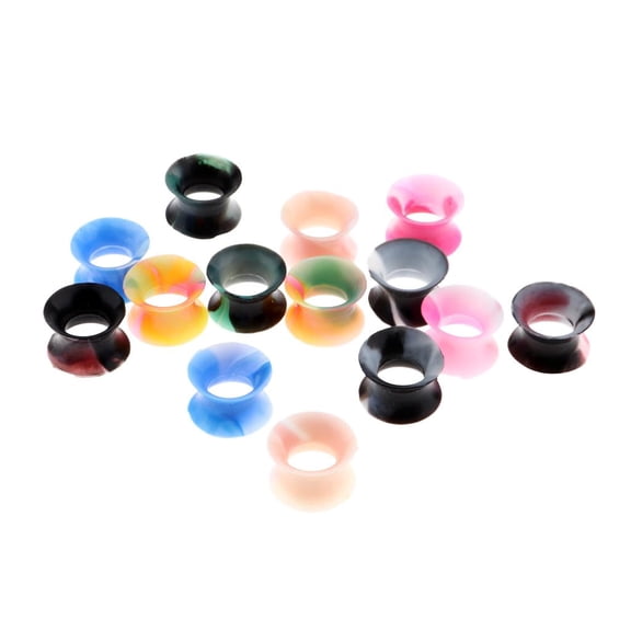 EHJRE Silicone Gel Ear Earlobe Tunnels Tapers Gauges Jewelry Set -20mm -7 Pairs 10MM