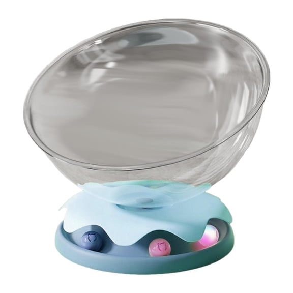 EHJRE Space Capsule Cat Bed Hammock Activity Centre All Seasons Transparent Sleeping Nest Small Pets Bed Toy for Kitten Indoor Cats Diameter 32cm