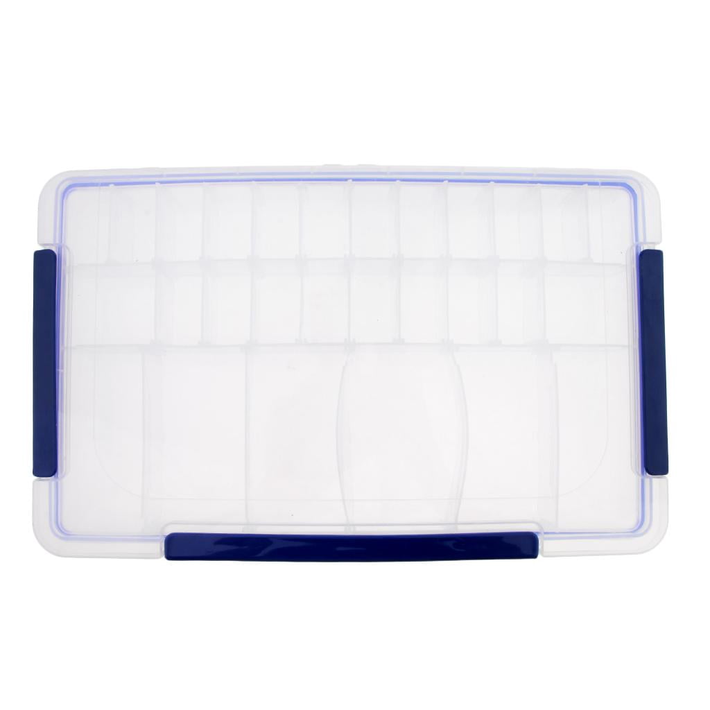 EHJRE Storage Box Jewelry Bead Organizer, Clear Plastic Container Box with 28 Removeable Compartment, Perfect for Storing Rhinestones, Small Charms, Earrings,