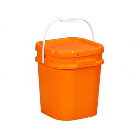EHJRE Storage Bucket Square Bin Pail Wide Mouth Design Easy Filling 20 Liter Capacity for Home Pantry Garage and Warehouse Organization