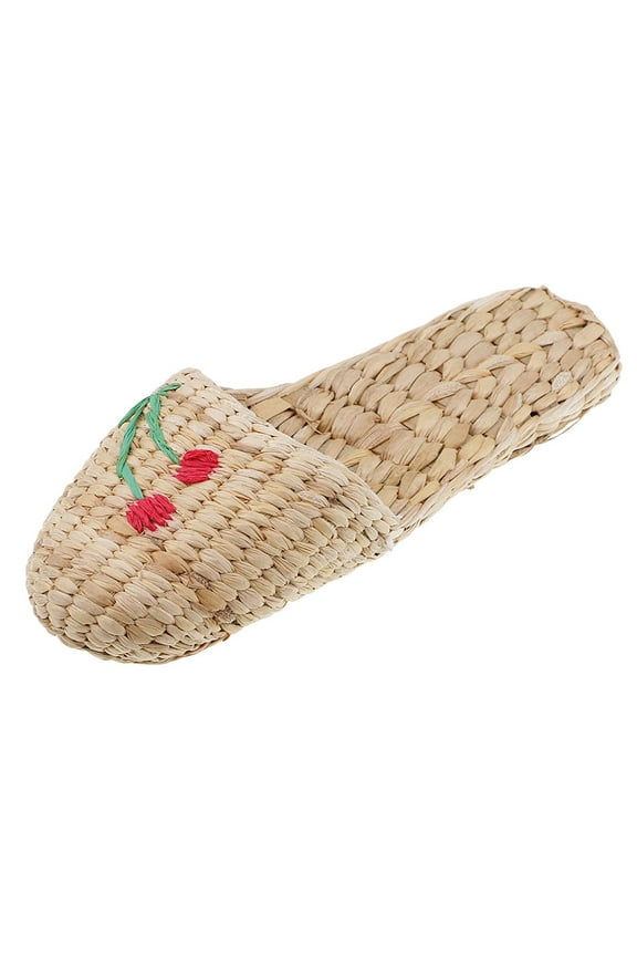 Summer Straw Slippers Hand Made Chinese Grass Shoes 40 Size