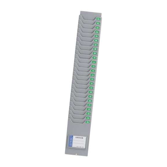 EHJRE Time Card Holder Office Easy to Hang Display Time Cards Rack for Office Punch in With 25Pocket Slots