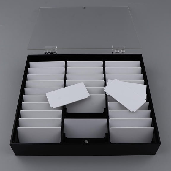 EHJRE Tips Storage Box, 30 Compartments False Nail / Rhinestone Organizer Container Case , Black, 23.520.64.2cm Noir