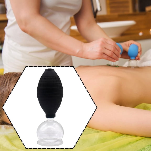 EHJRE Vacuum Suction Massage Cupping Cups Glass Facial Cupping for Face Bodyworker Height 14.6cm