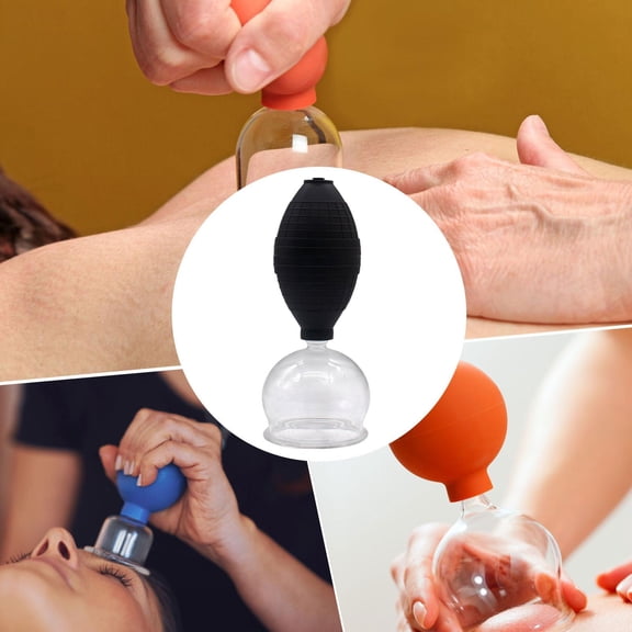 EHJRE Vacuum Suction Massage Cupping Cups Glass Facial Cupping for Face Bodyworker Height 15.2cm