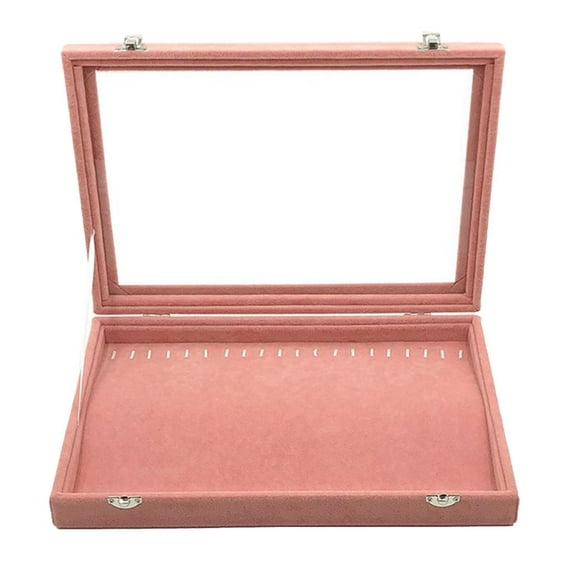 EHJRE Velvet Jewelry Display Organizer Tray Holder Storage Showcase Container F Large 3