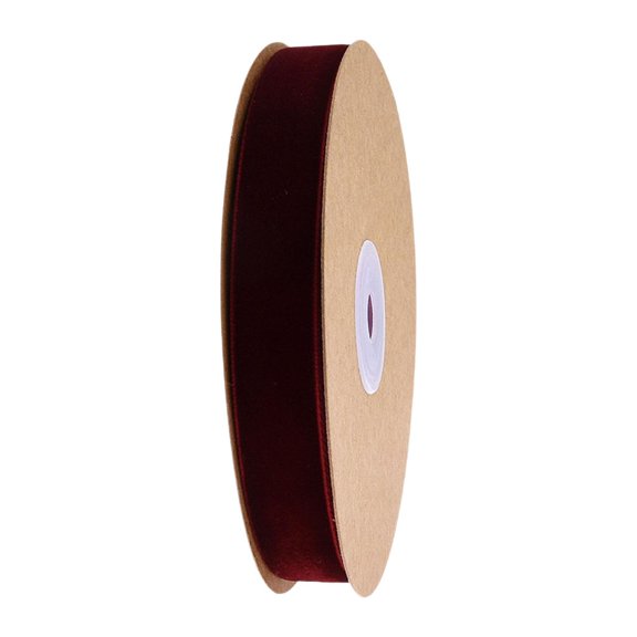 EHJRE Velvet Ribbon DIY Single Face for Bridal Bouquet Wedding Party Gift Wrapping Dark Red