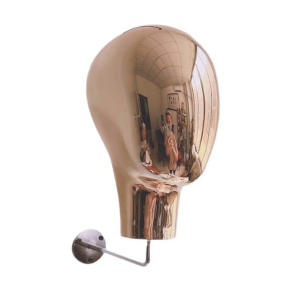 EHJRE Wall Mount Mannequin Head Hanging Wig Stand for Headdress Glasses Hair Salon