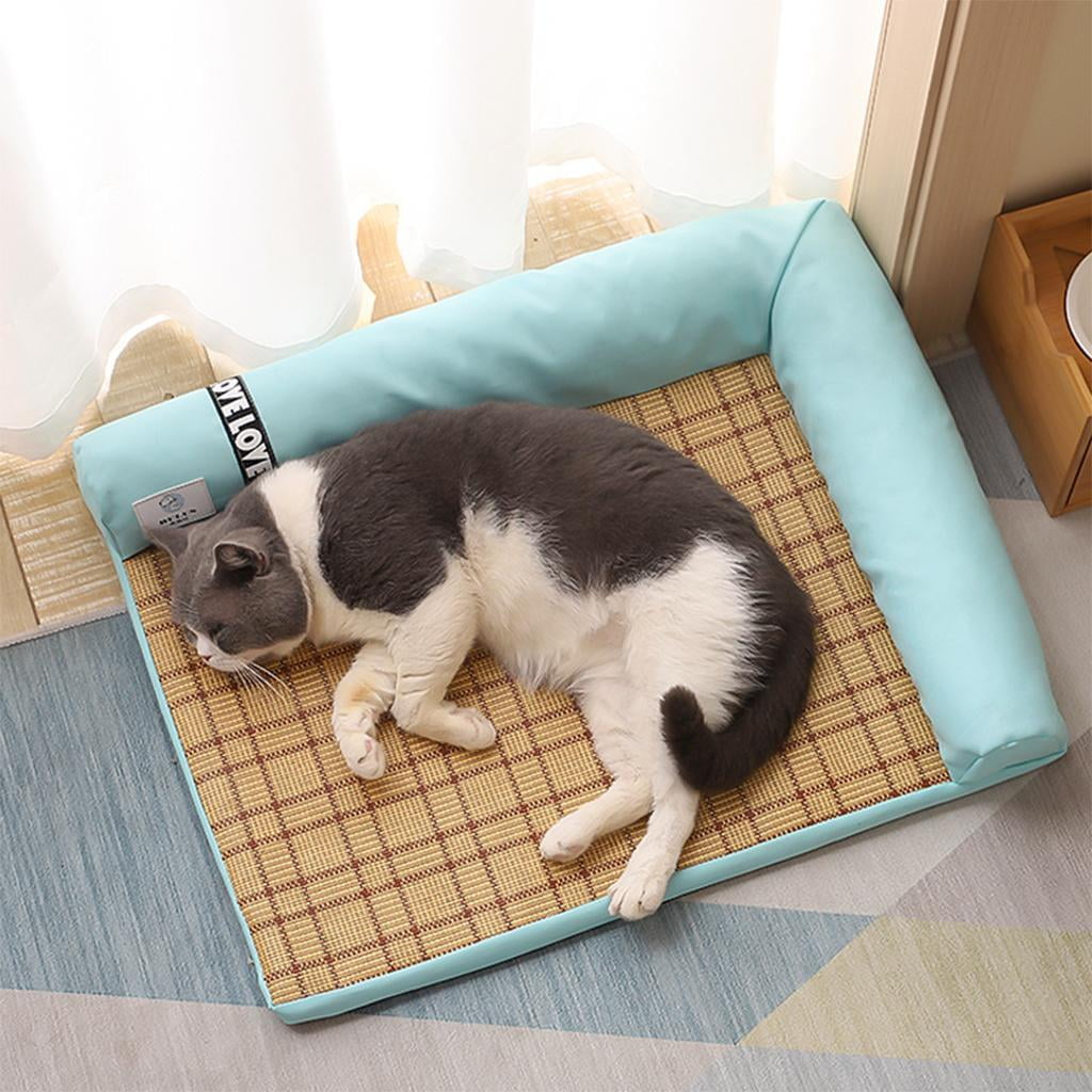 EHJRE Waterproof Pet Dog Puppy Cooling Mat Bed Comfortable Portable indoor and outdoor Cats Kitten Sleeping Pad Kennel Blanket - Rectangle M
