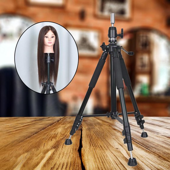 EHJRE Wig Head Tripod Stand Block Adjustable Styling Wig Holder Manikin Training Multifunction for Hairdressing , Nonslip Salon