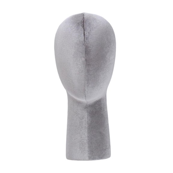 EHJRE Winehole Head Model Styling Display Hair Part Manicin Headphones Rack Has Display State Mannequin Head Model for Salon Headgear gray