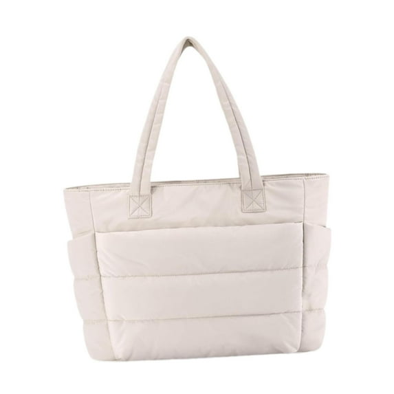 EHJRE Women Lightweight Tote Bag Fashionable Lady Bag for Business Trip Party Gift Beige White