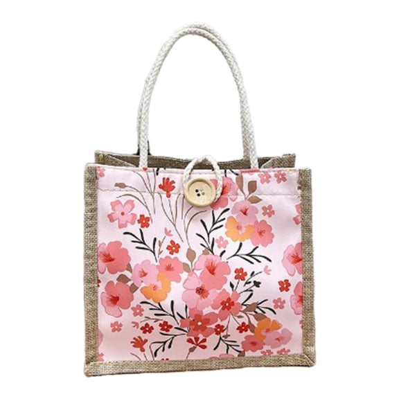 EHJRE Womens Tote Bag Elegant Shopping Bag Satchel Large Capacity Lightweight Underarm Dark Pink w Button