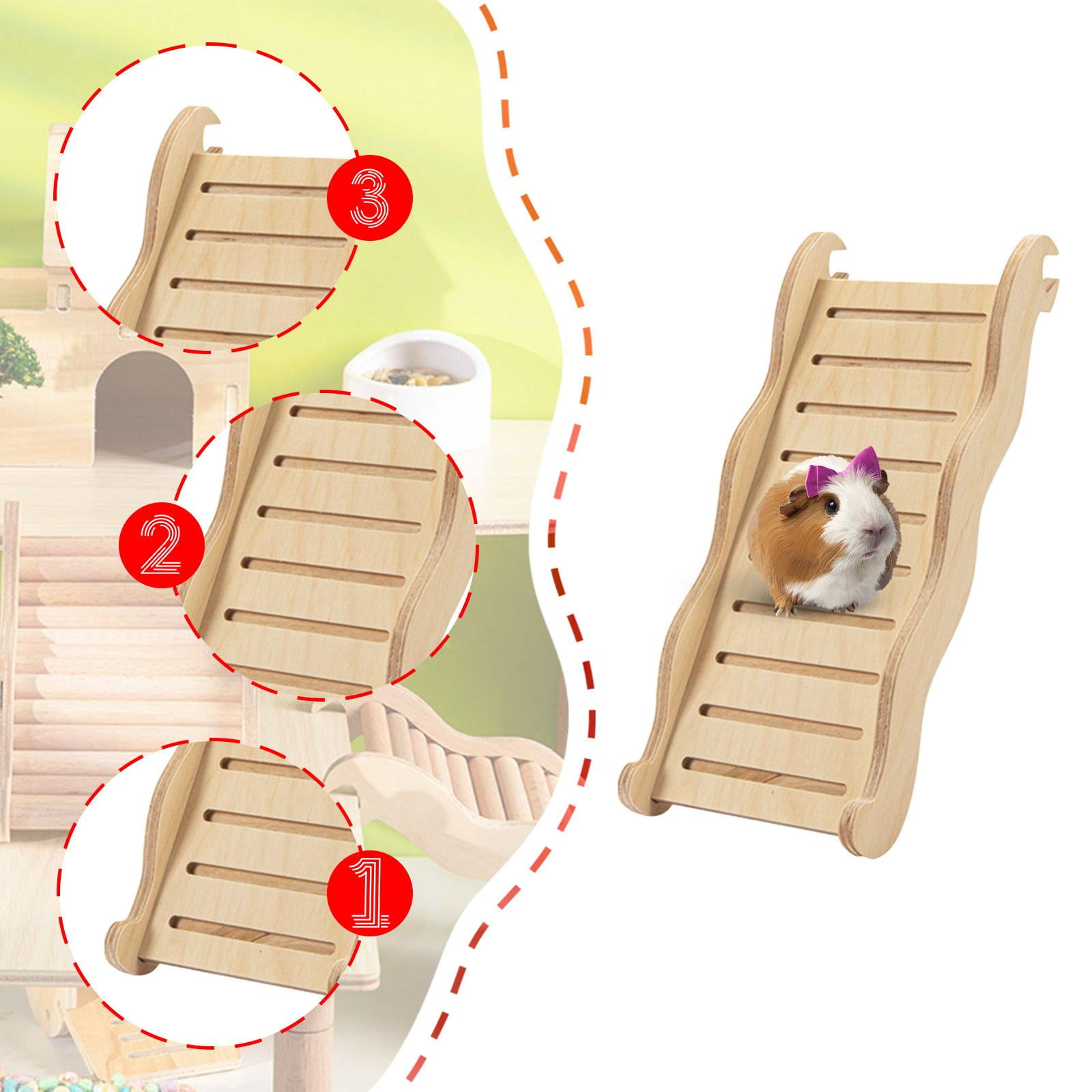 EHJRE Wooden Hamster Ladder Wooden Cage Hanging Ladder Dwarf Hamster ...