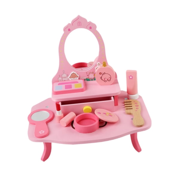 EHJRE Wooden Makeup Set Beauty Toy Role Play Games for Little Girls Children Gifts