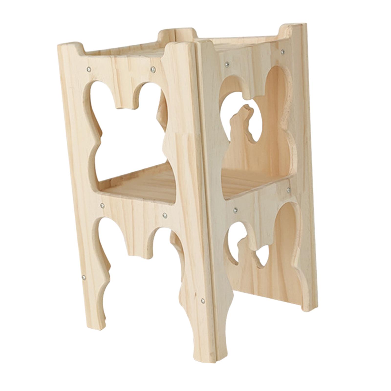 EHJRE Wooden Rabbit Hideout Hideaway Cage Accessories Shelter Hutch