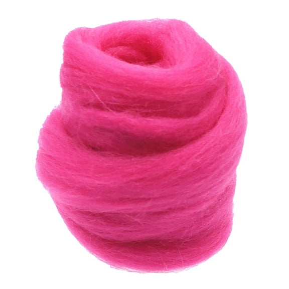 EHJRE Wool Roving for Felting And ,10g, Fineness,18.5-26um - Rose Red