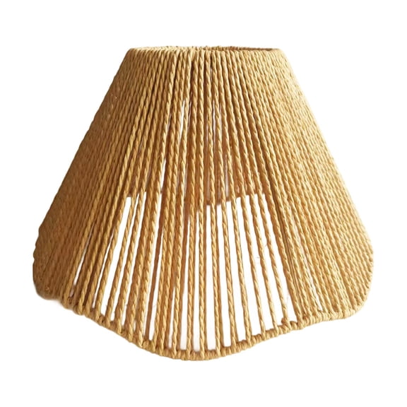 EHJRE Woven Rope Lampshade, Ceiling Lantern Cover, Decorative Lampshade, Bohemian Light Shade for Home Bedroom, Kitchen, Island, Hallway, Tea House