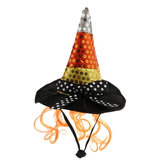 EHJRE Xmas Festive Pet Wizard Hat Dog Party Hat Cap Halloween Christmas Dog Cat Pet Puppy Costume Outfits M