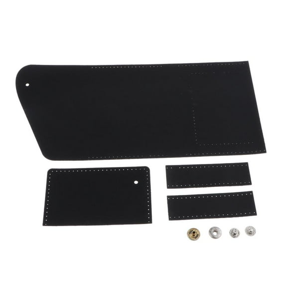 EHJRE pocket to sew yourself, bag handicraft set made of leather with accessories, Black