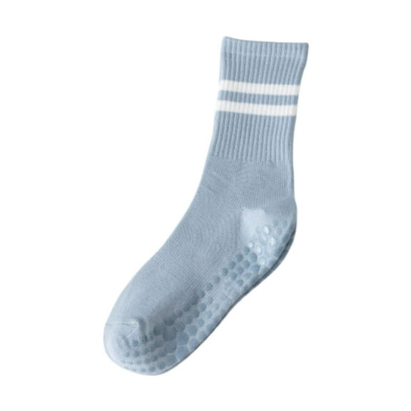 EHJRE women's & pilates socks: indoor shock absorption cotton socks for dance, Light Blue