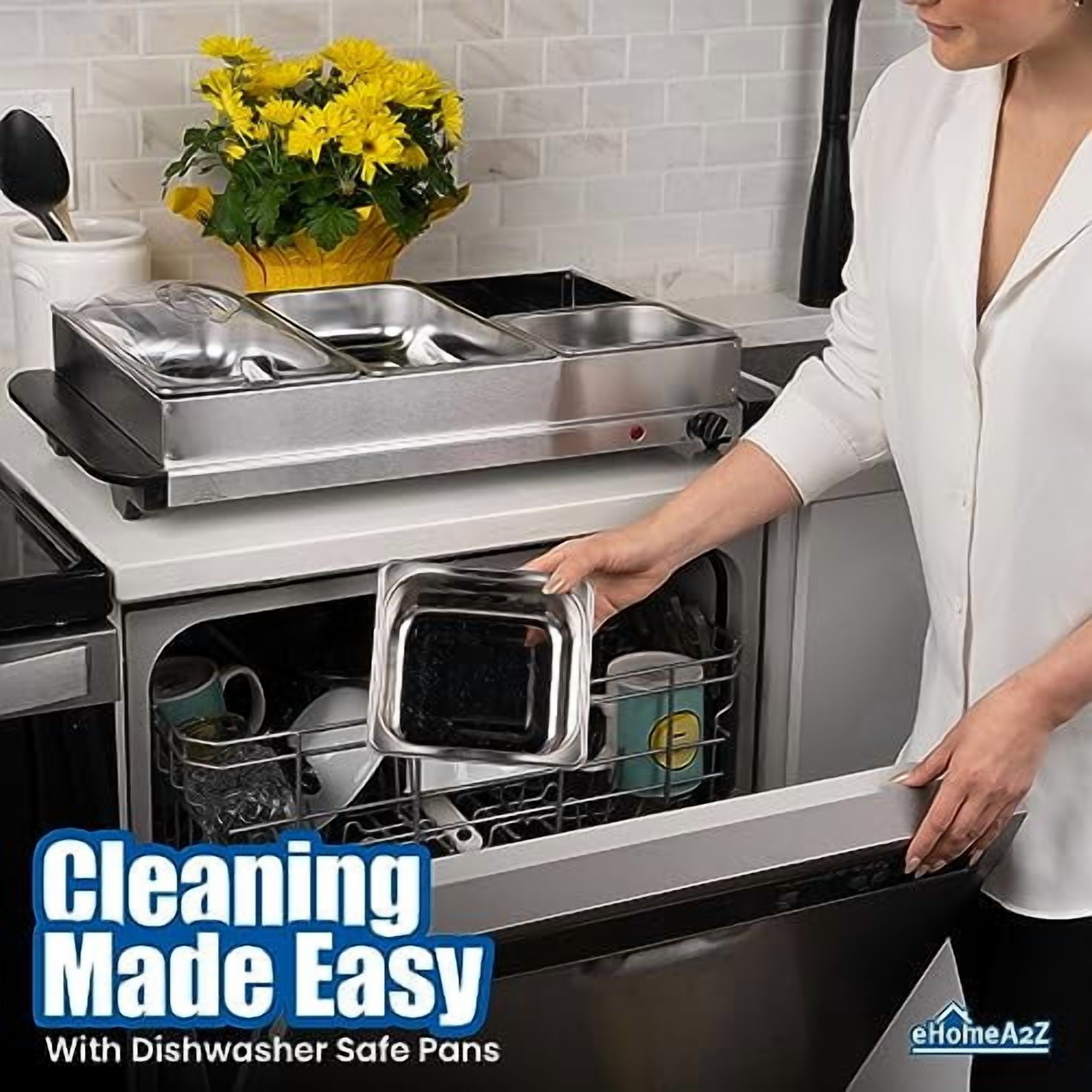 EHOMEA2Z Electric Food Warmers for Parties (2 Pack),Buffet Servers and ...